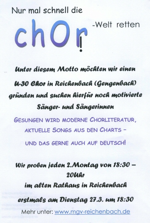 Chor-Welt retten